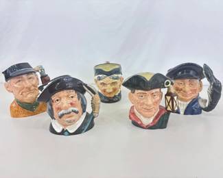 Lot of 5 LARGE 7.5" etc. Royal Doulton Mugs
