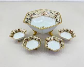Vintage Nippon Hand Painted Serving Set