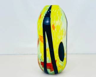14" Hand Blown Murano Style Vase