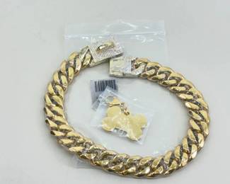 NEW in Original Packaging Cuban Link BLING 17" Dog Collar