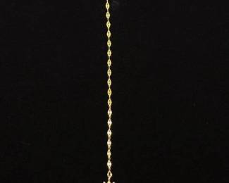 .925 Sterling Silver Crystal Bee Dangle Vermeil Pendant Necklace