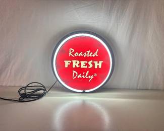 WORKING "Roasted Fresh Daily" 18.5" Neon Sign