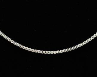 .925 Sterling Silver LONG Box Chain Necklace