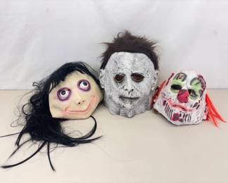 Lot of 3 Rubber Halloween Masks
