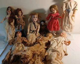 Antique Porcelain, Plastic, Composition Doll
