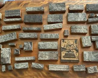 Vintage Letterpress Printing Blocks