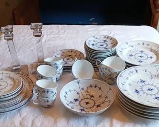 Royal Copenhagen Blue Fluted Denmark Boch Freres Dinnerware
