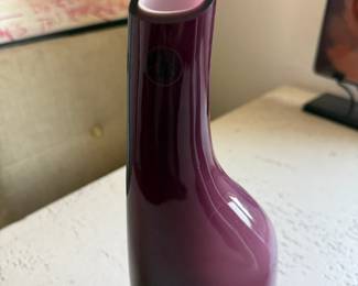 80's glass vase