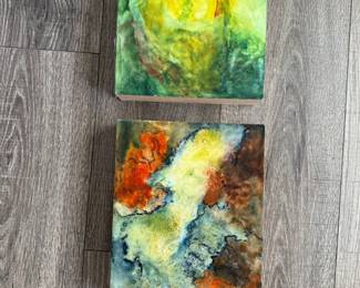 Pair of abstract oils