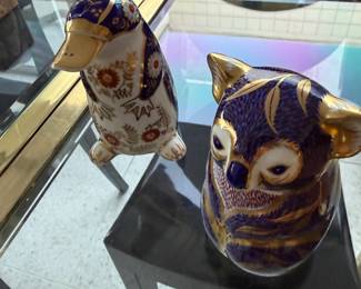 Royal Crown Derby animals - duckbill platypus and koala