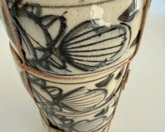 Set of five vintage hand made pottery cups still in original packing