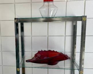 Mid Century glass and pottery