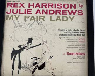 Series of  MidCentury vintage framed records of Broadway shows
