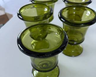 Set of MCM green glasses