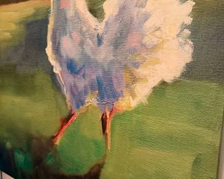 Rooster Painting on Canvas by DWHL