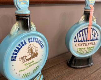 Beam Nebraska Centennial 1967 Ceramic Decanter