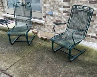 Outdoor metal chairs
