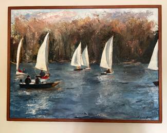 Sail boats on open water