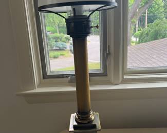 Vintage brass-plated lamp, similar to MCM English Regency style
