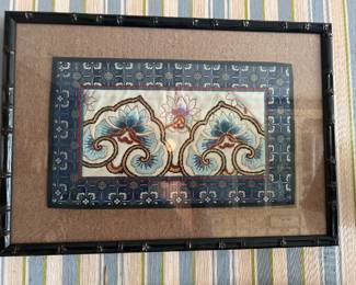Antique Chinese silk embroidery panel