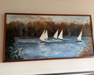 Sail boats on open water