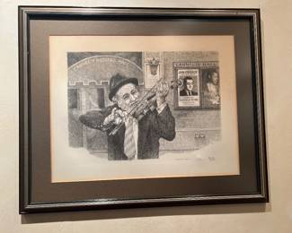 "Carnegie Hall" lithograph by Emanuel Schary