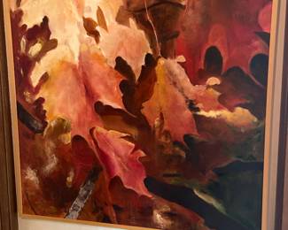 Jesser painting of fall leaves