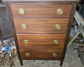 Vintage Kindel Mahogany 4-Drawer Chest / Dresser - Grand Rapids Quality
