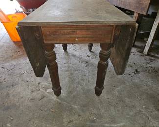 Antique Drop-Leaf Farmhouse Table β Late 19th Century Project Piece