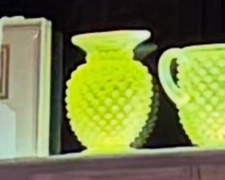 Hobnail Uranium/Vaseline Glass