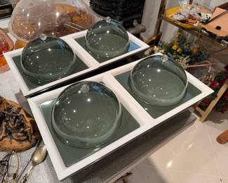 MCM Space Age Atomic Dome Serving Pieces