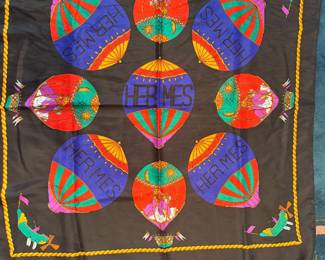 Vintage Hermes Hot Air Balloon Scarf