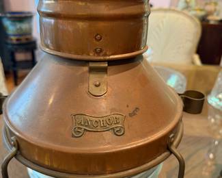Antique Anchor Brand Copper Lantern