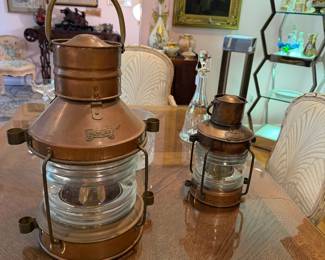 Antique Copper Ships Lantern