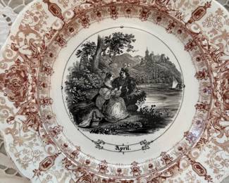 Antique Transferware Souvenir Plates