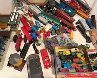 Die cast cars and trains