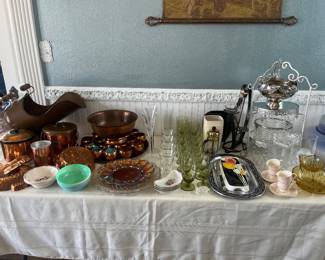 Copper and dishware 