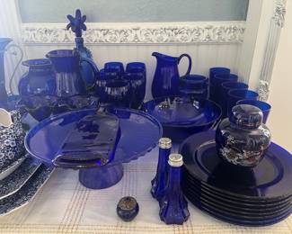 Cobalt glassware 