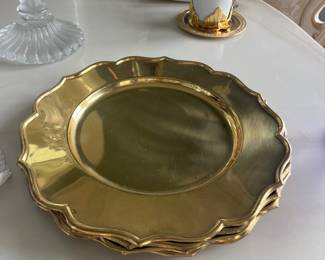 Brass chargers 