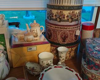 Hat boxes, some vintage