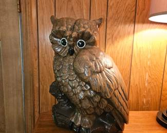 Retro Vintage Large Ceramic Owl