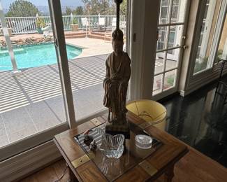 Quan Yin Frederick Cooper figural Goddess of Mercy lamps.