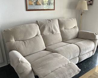 Wall hugger power reclining sofa. 