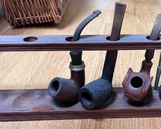 Many, many wooden pipes