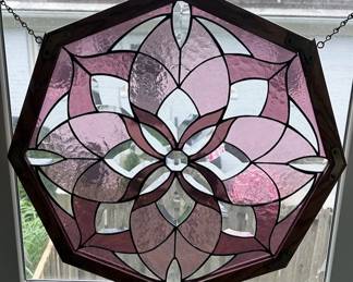 Several stained-glass pieces