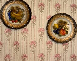 Vintage fruit wall plates