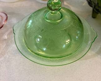 Vaseline Glass Dish