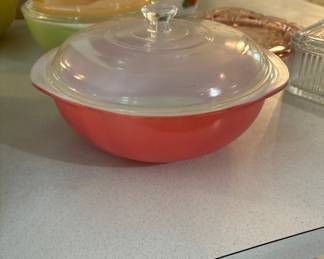 Pink pyrex Casserole 