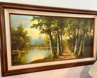 Large Wilton Oil Painting 
