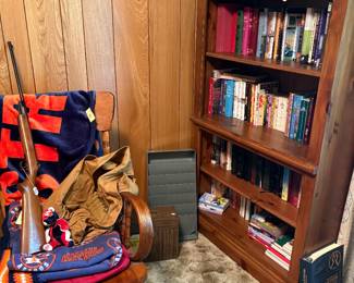 Wooden Shelf, Books, Bibles